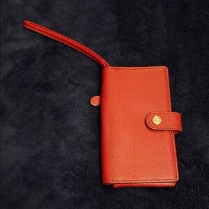 Coach Red Leather Key & Card Holder